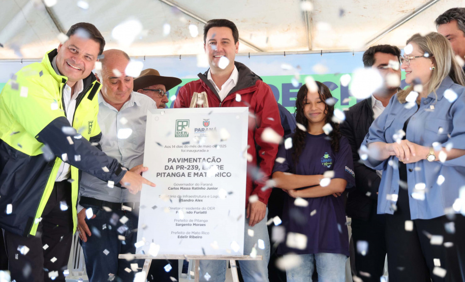 Fim do isolamento: governador entrega pavimentação da PR-239 entre Pitanga e Mato Rico