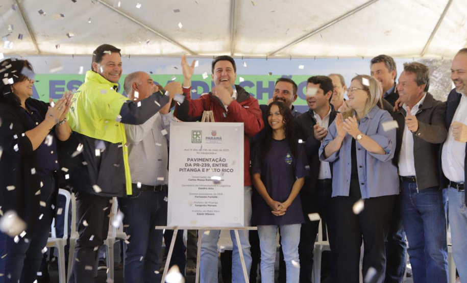 Fim do isolamento: governador entrega pavimentação da PR-239 entre Pitanga e Mato Rico