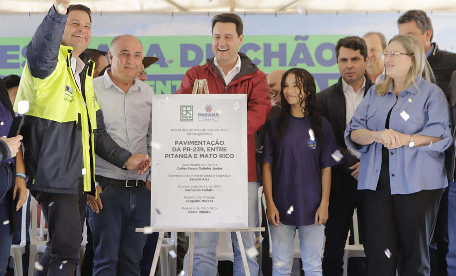 Fim do isolamento: governador entrega pavimentação da PR-239 entre Pitanga e Mato Rico