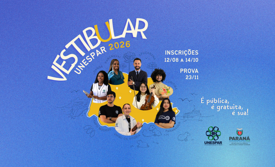 Inscrições para o Vestibular 2026 da Unespar seguem até 14 de outubro