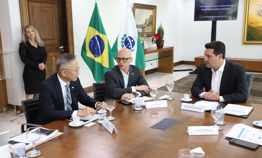 Korean Valley: Ratinho Junior recebe comitiva que vai instalar centro de inovação em Ivaiporã