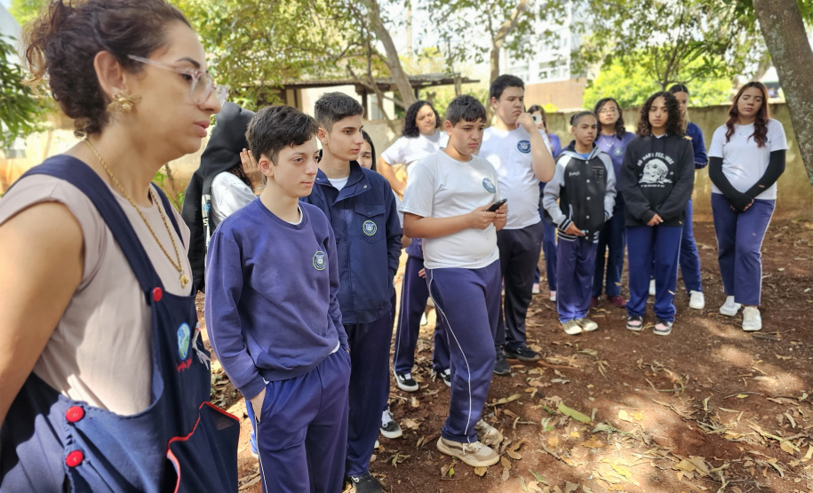 Projeto ambiental de Clube de Ciências de colégio cívico-militar ajuda rearborização de Rolândia