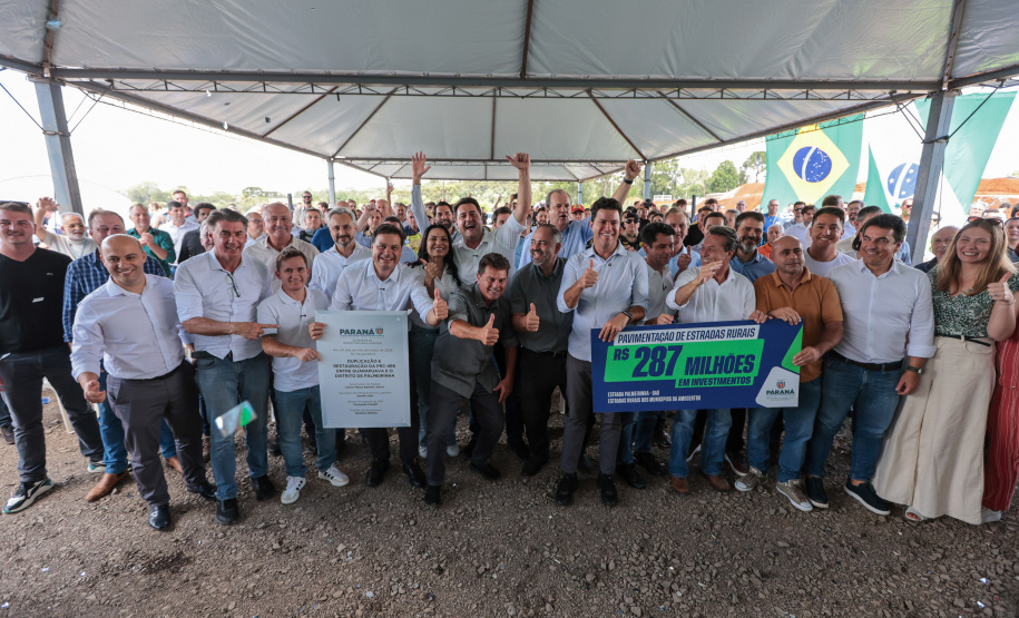 Ratinho Junior inaugura duplicação em concreto da PRC-466 entre Guarapuava e Palmeirinha