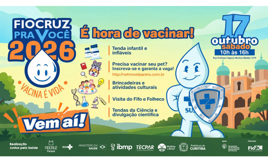 Parque Tecnológico da Saúde promove evento com vacinação, ciência e atividades gratuitas