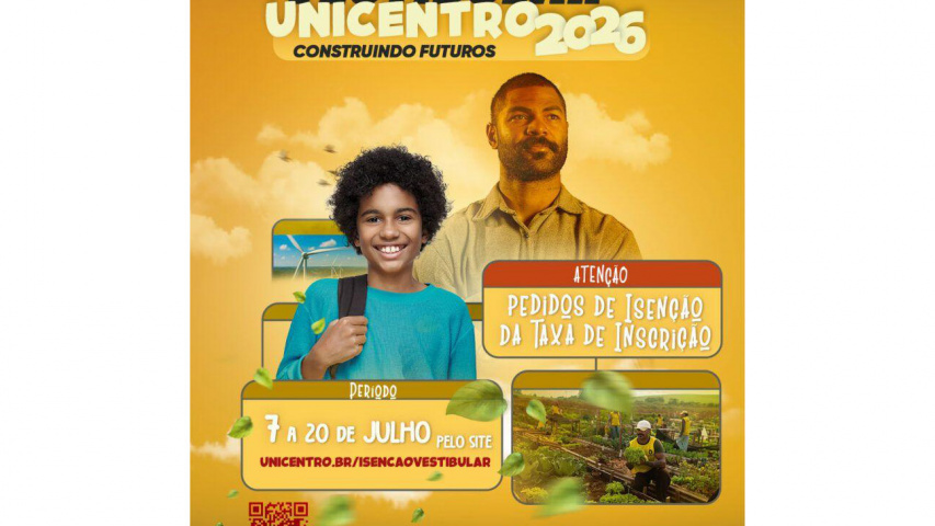 Unicentro abre inscrições para solicitação de isenção da taxa do Vestibular 2026
