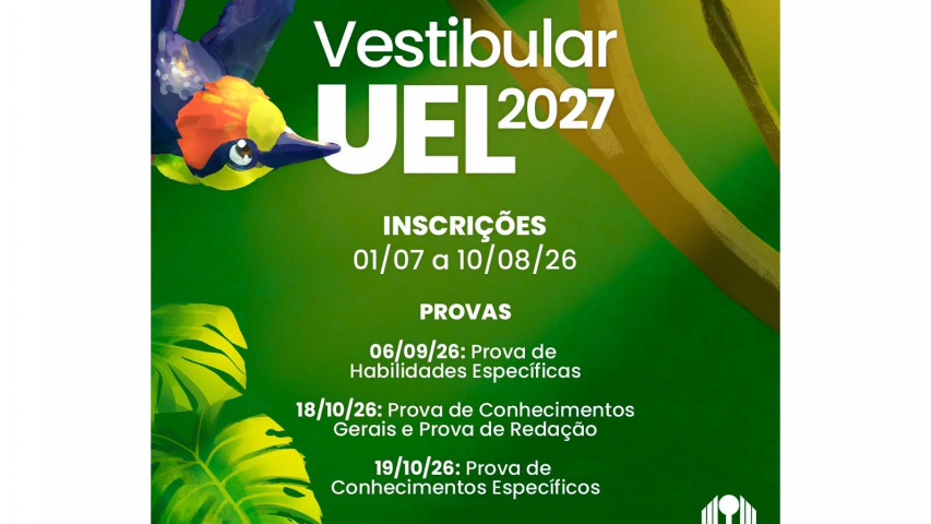 Vestibular 2027: UEL divulga data de inscrições e cursos com prova discursiva
